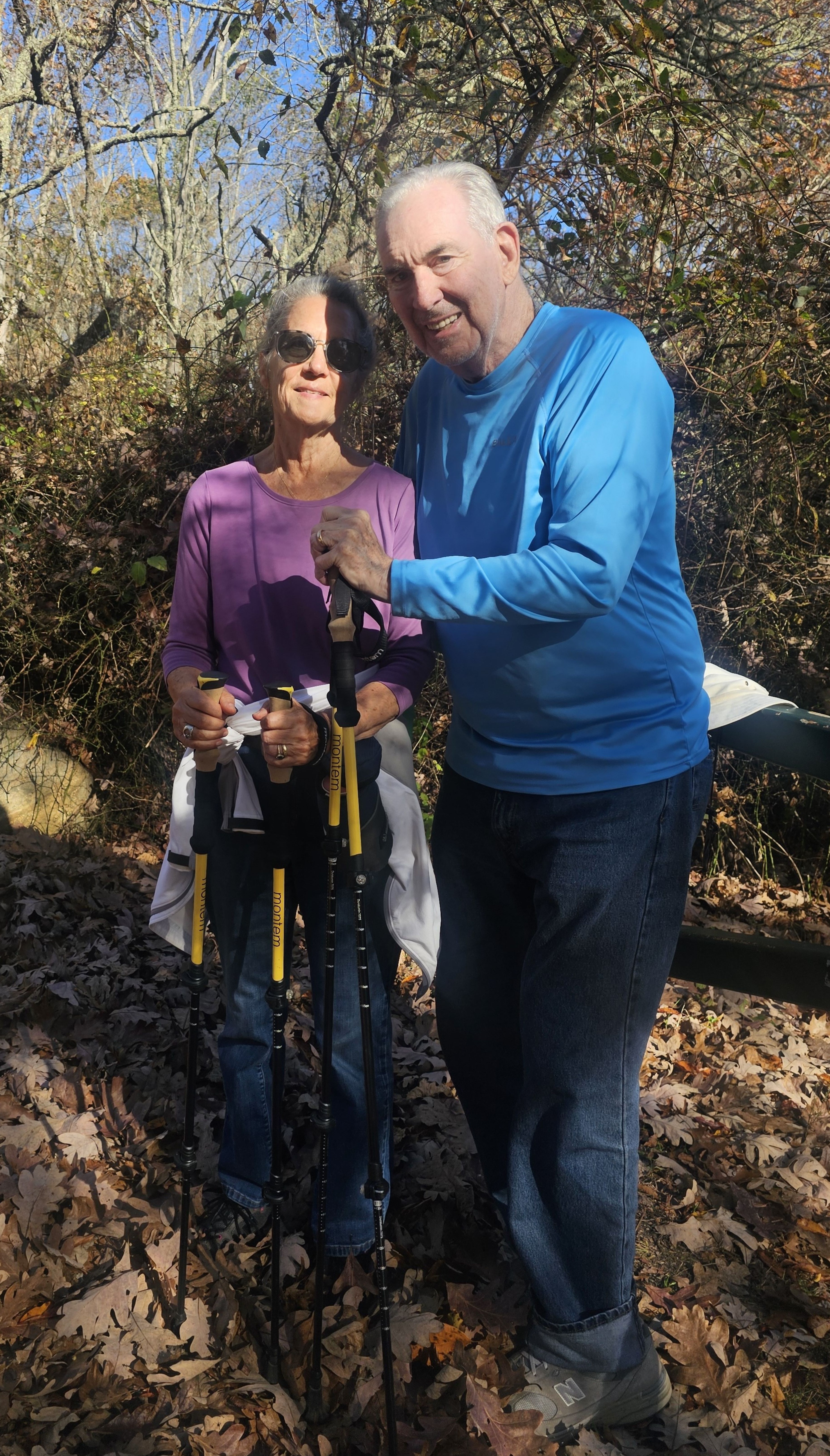 Jim and Jan Nordic Walking
